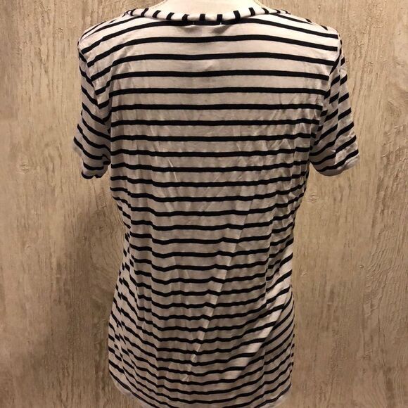 Splendid Black & White Striped Short-sleeve Shirt - Picture 6 of 7